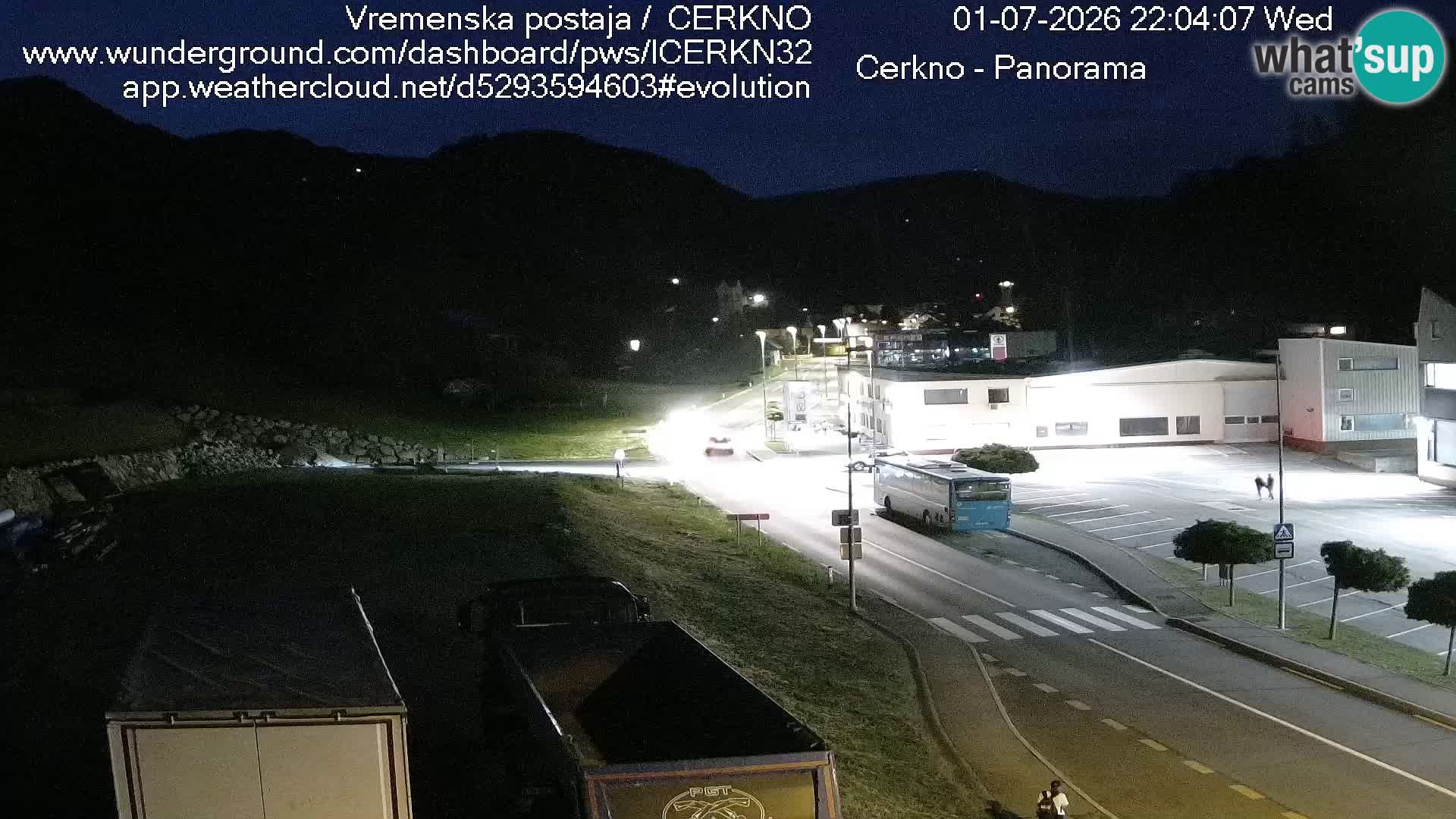 Webcam en direct – Entrée de la ville de Cerkno