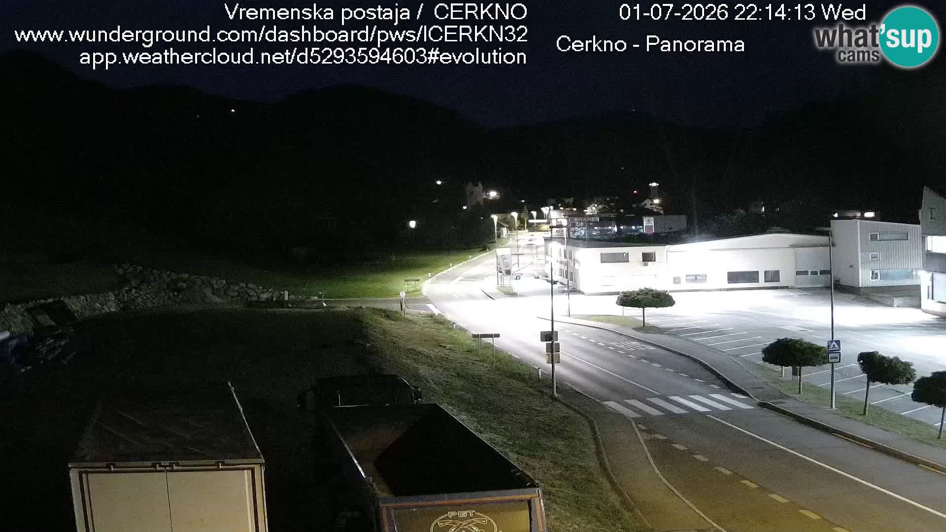 Webcam en direct – Entrée de la ville de Cerkno
