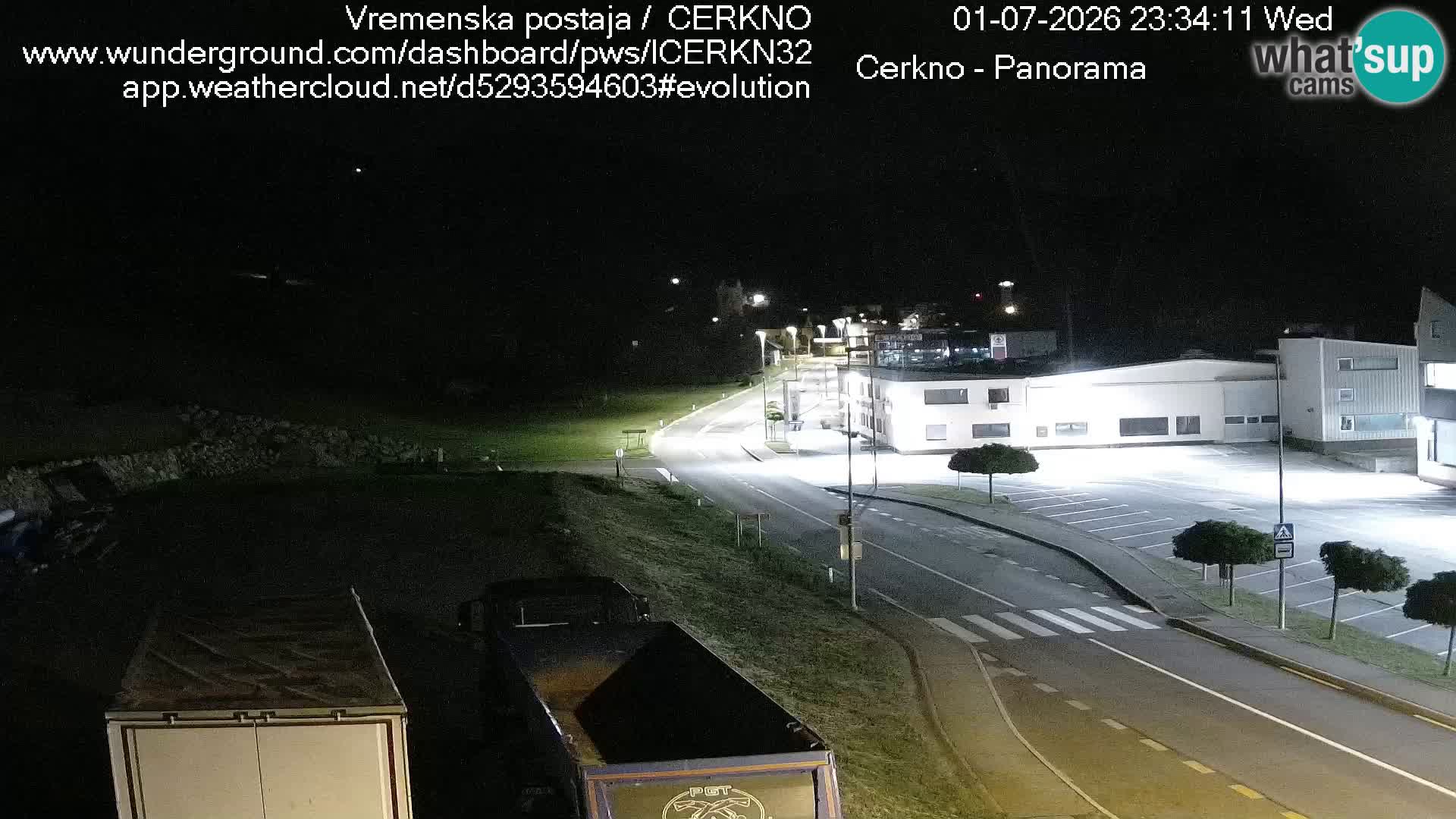 Webcam en direct – Entrée de la ville de Cerkno