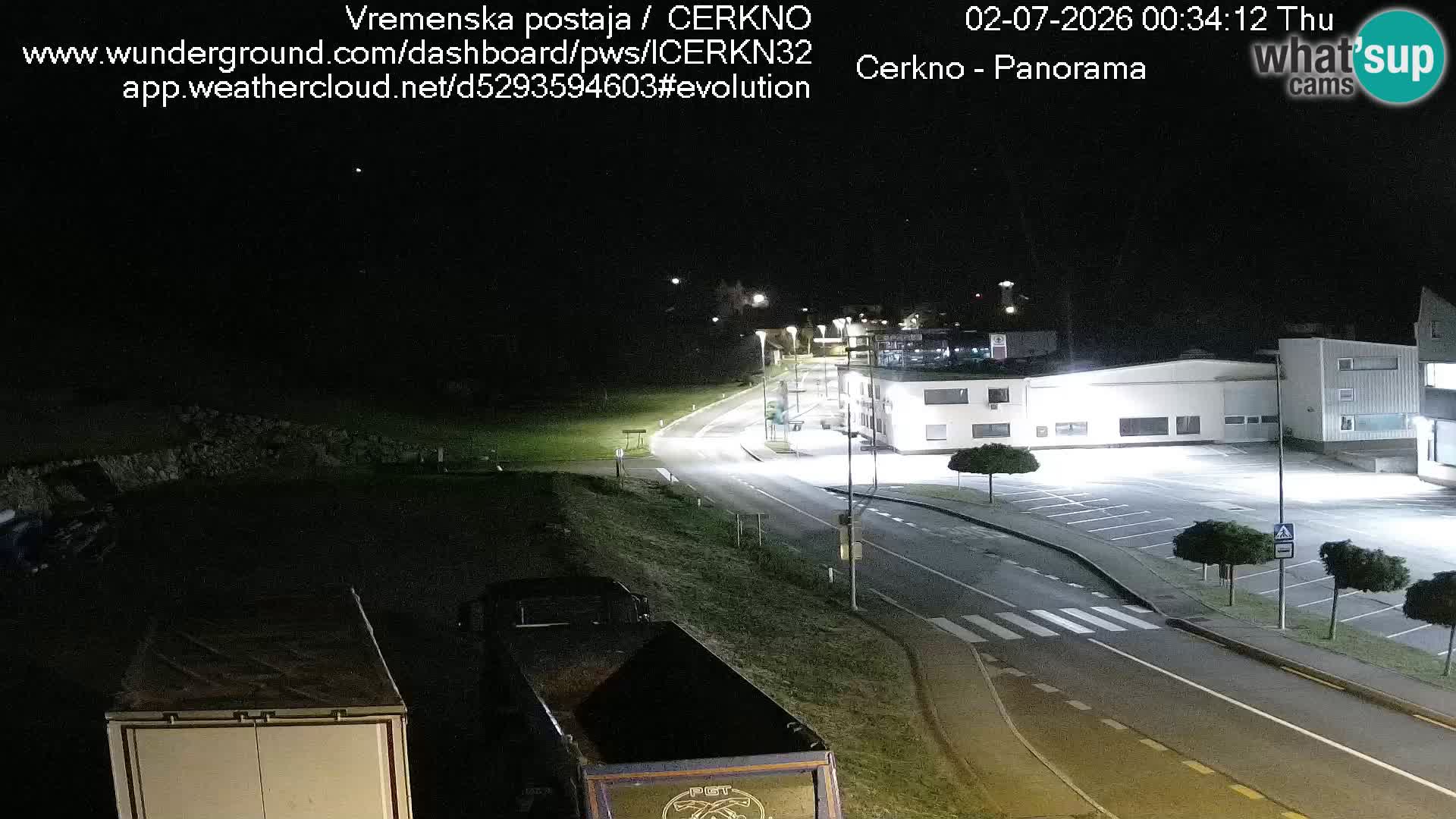 Cerkno city entrance Live Webcam