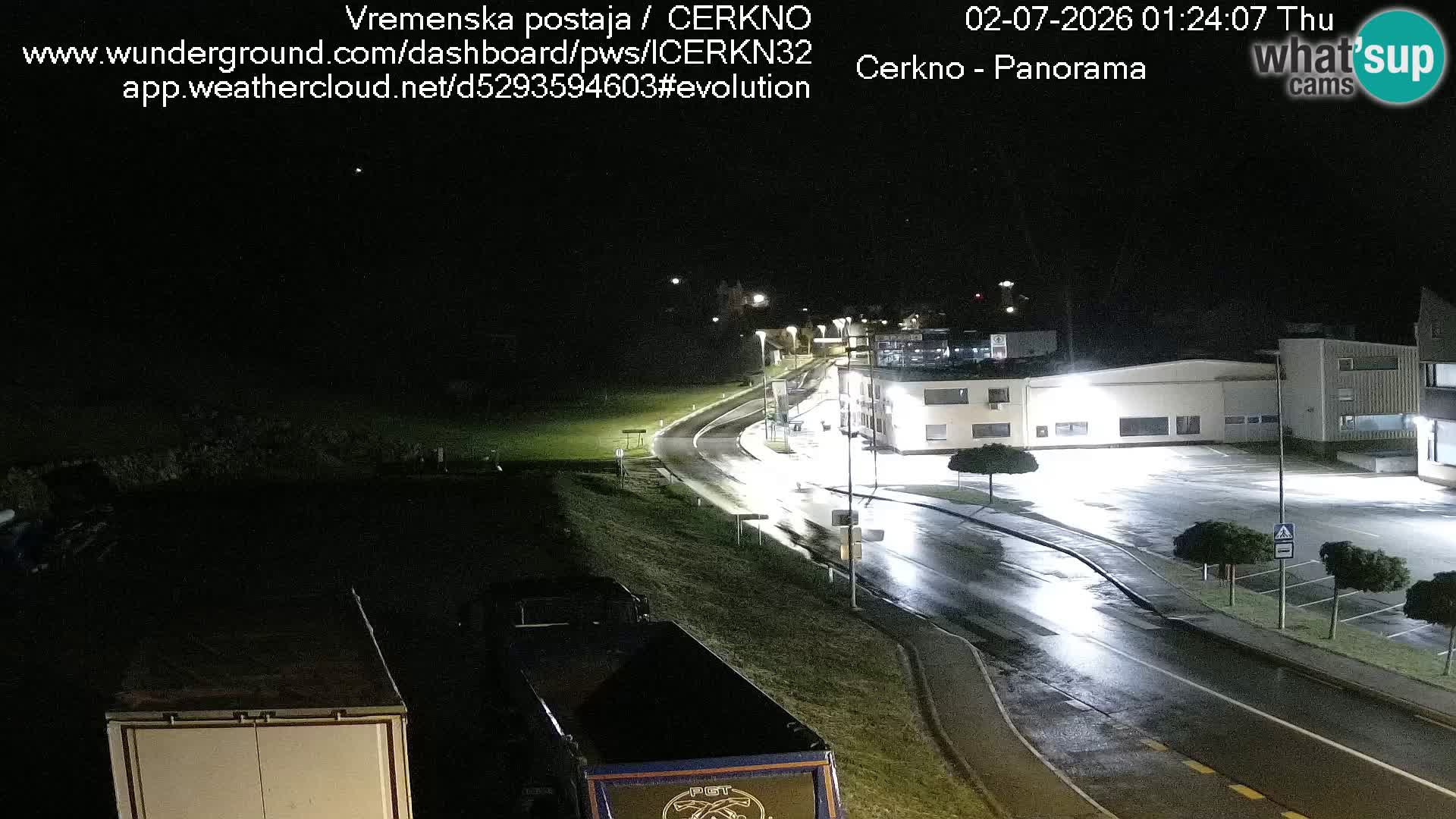 Webcam en direct – Entrée de la ville de Cerkno