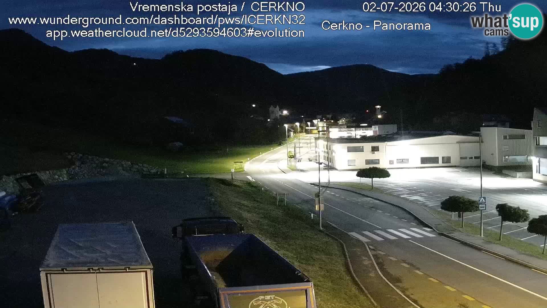 Webcam en direct – Entrée de la ville de Cerkno