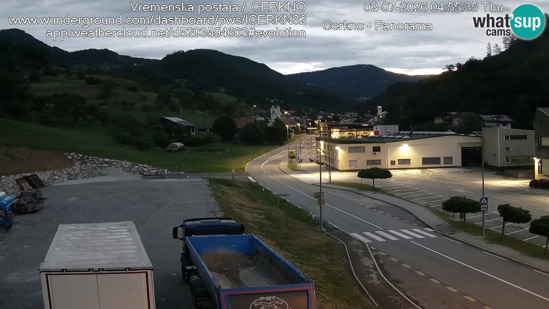 Webcam en direct – Entrée de la ville de Cerkno