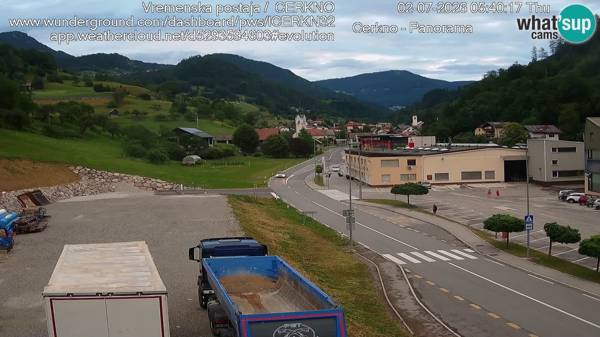 Cerkno entrada a la ciudad Webcam en vivo