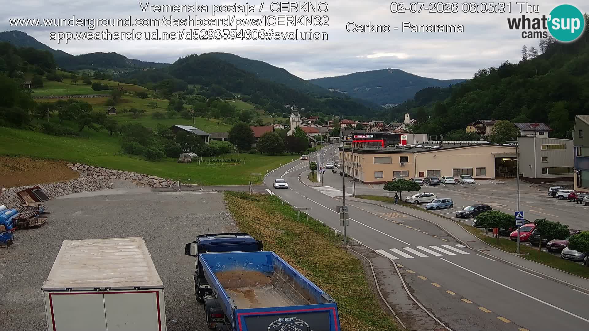 Cerkno city entrance Live Webcam
