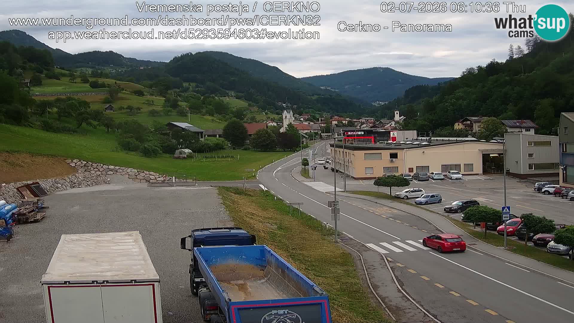 Cerkno city entrance Live Webcam
