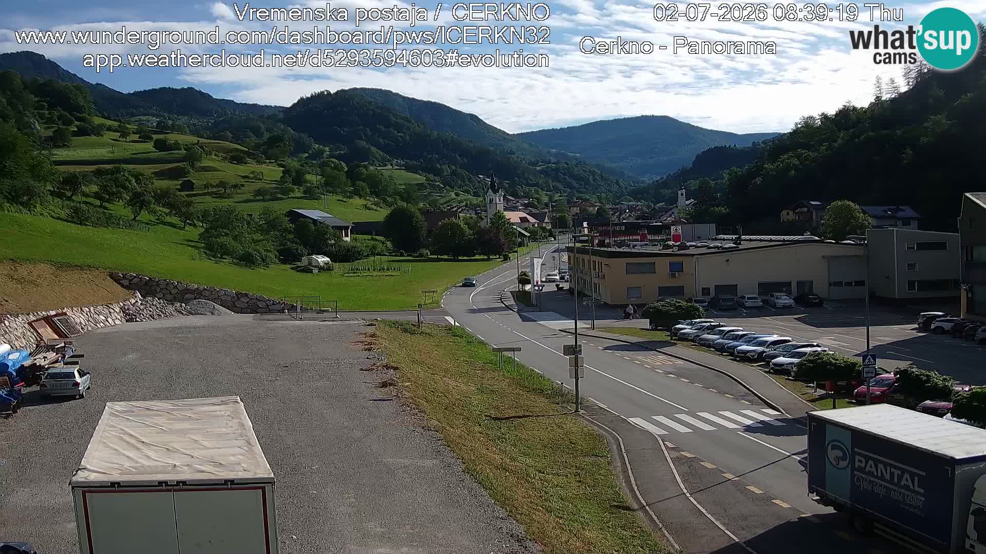 Cerkno entrada a la ciudad Webcam en vivo