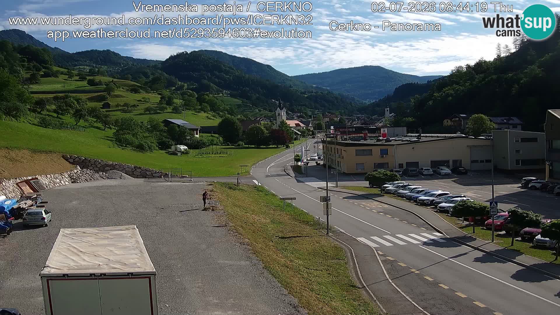 Cerkno entrada a la ciudad Webcam en vivo