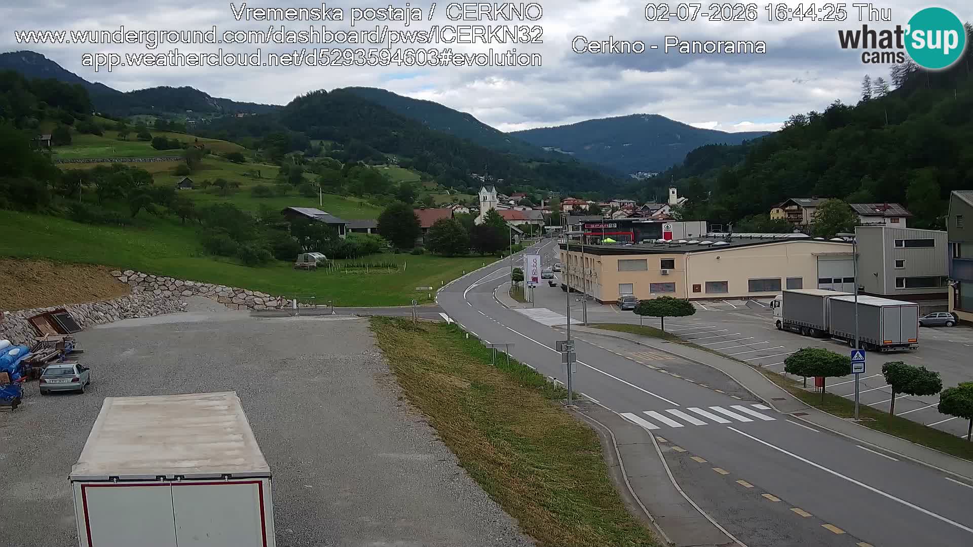 Cerkno entrada a la ciudad Webcam en vivo