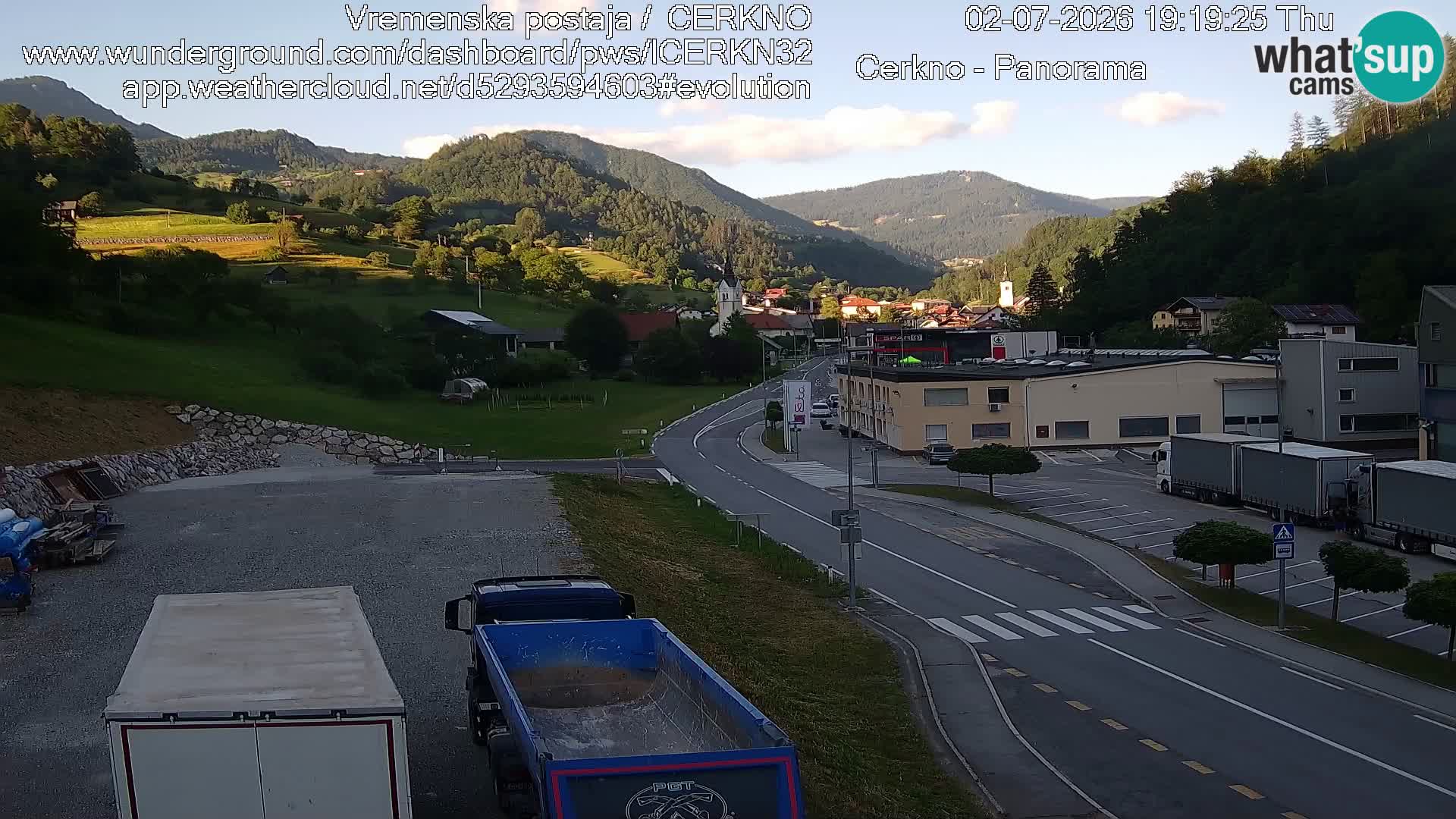 Cerkno city entrance Live Webcam