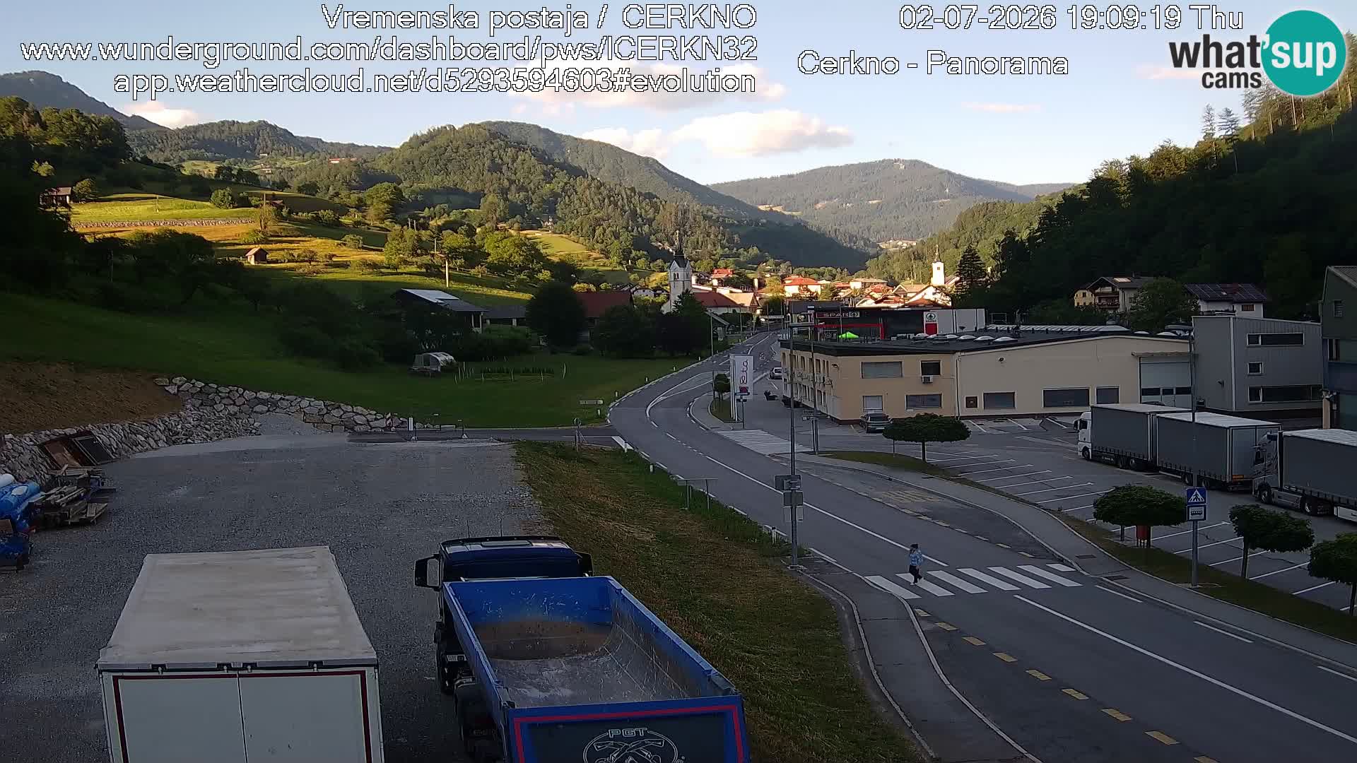 Cerkno entrada a la ciudad Webcam en vivo