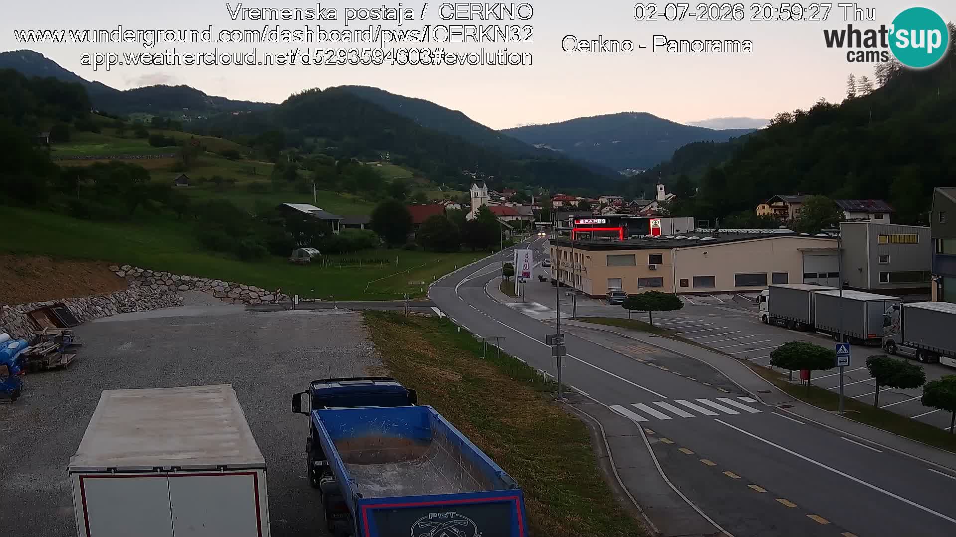 Cerkno city entrance Live Webcam