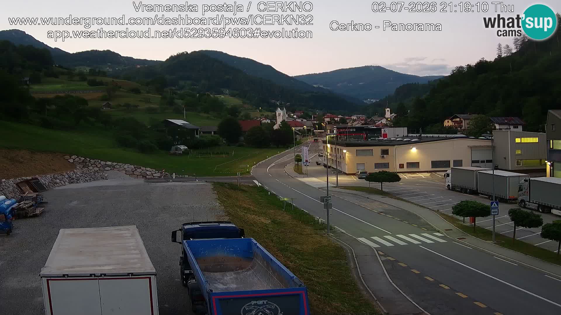 Cerkno city entrance Live Webcam