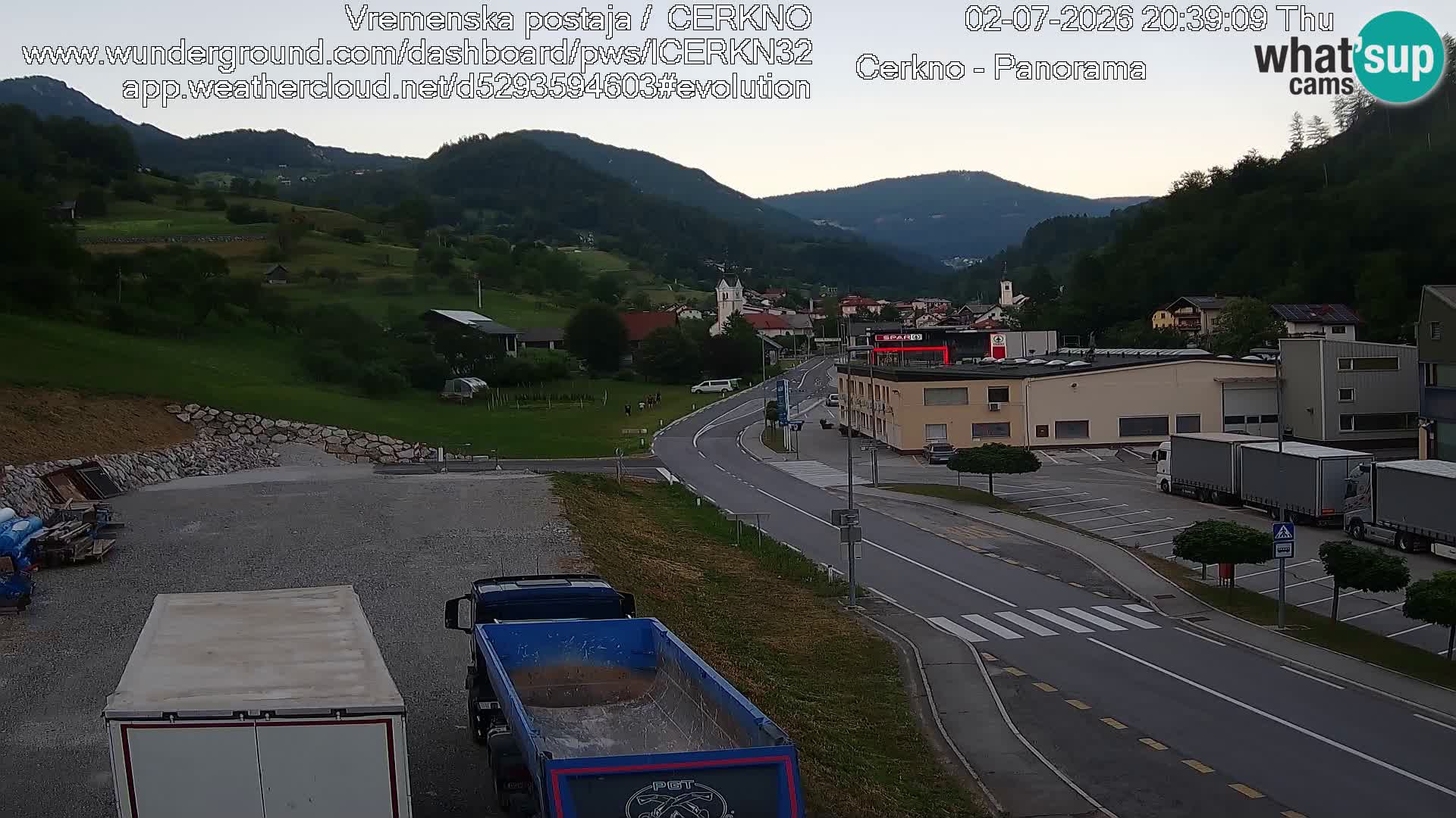 Cerkno city entrance Live Webcam