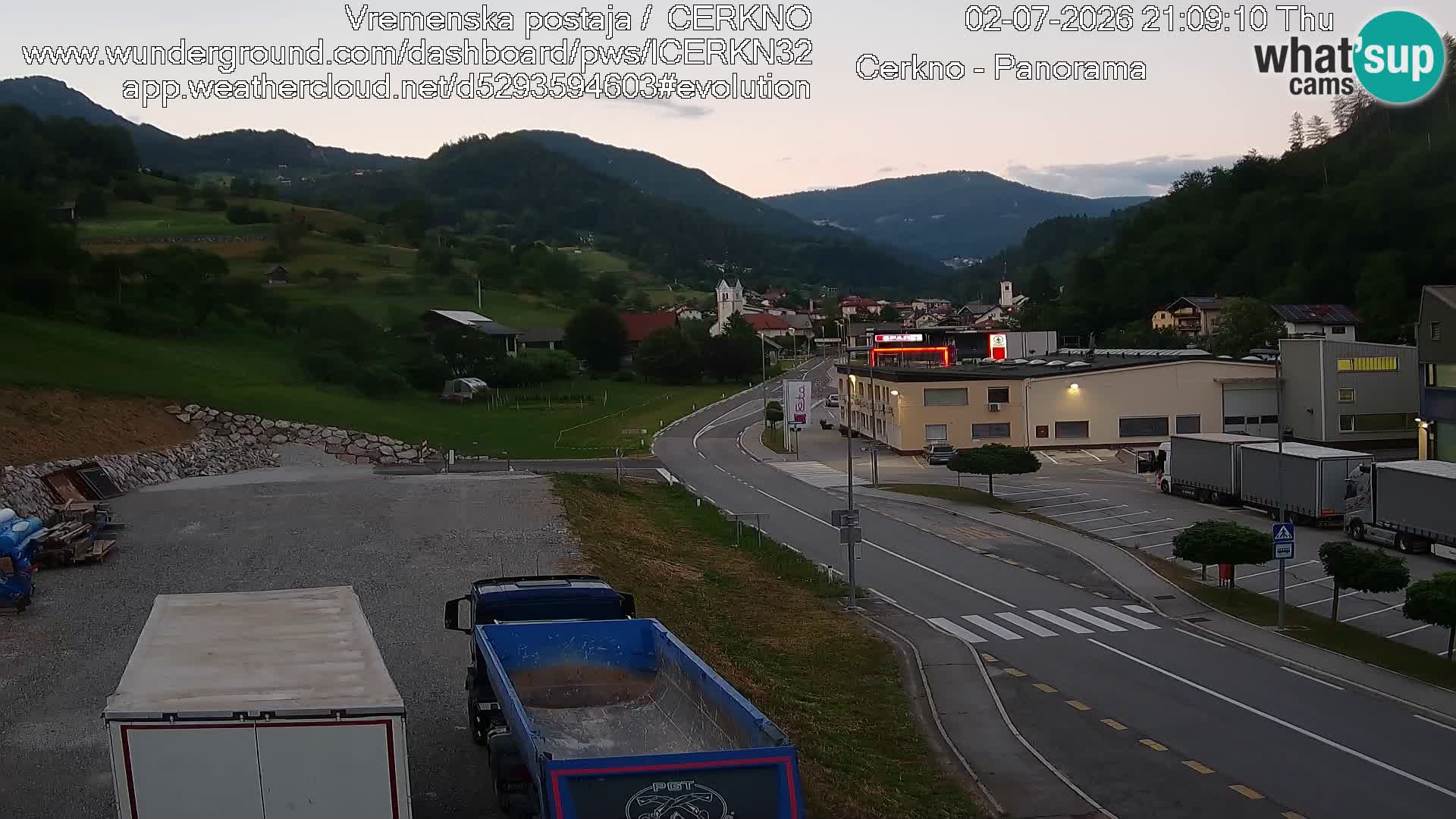 Webcam en direct – Entrée de la ville de Cerkno