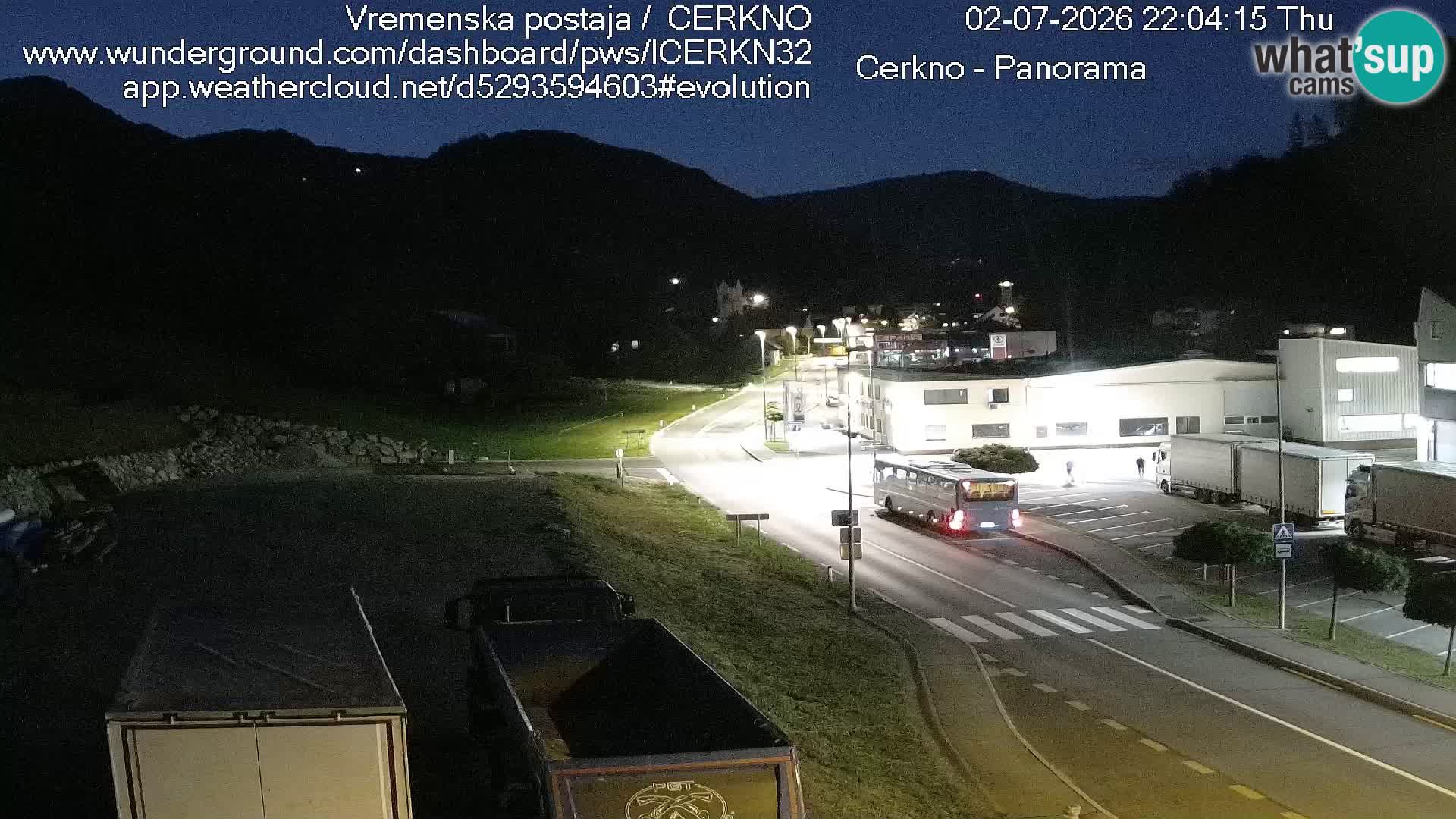Cerkno city entrance Live Webcam