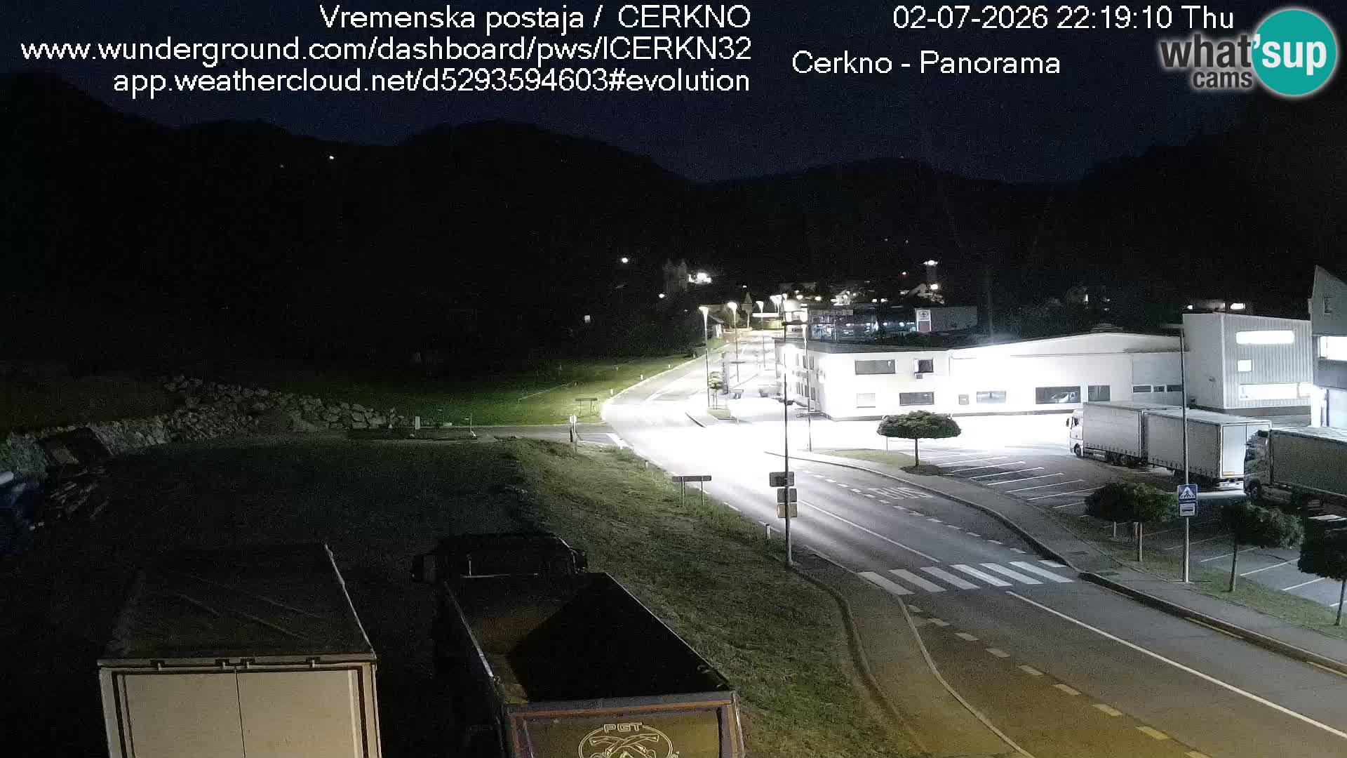 Cerkno city entrance Live Webcam