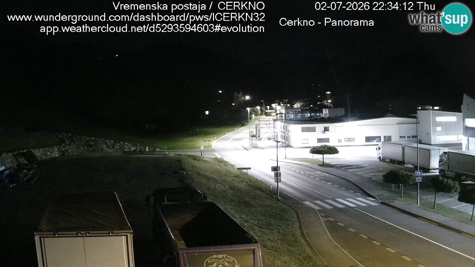 Webcam en direct – Entrée de la ville de Cerkno