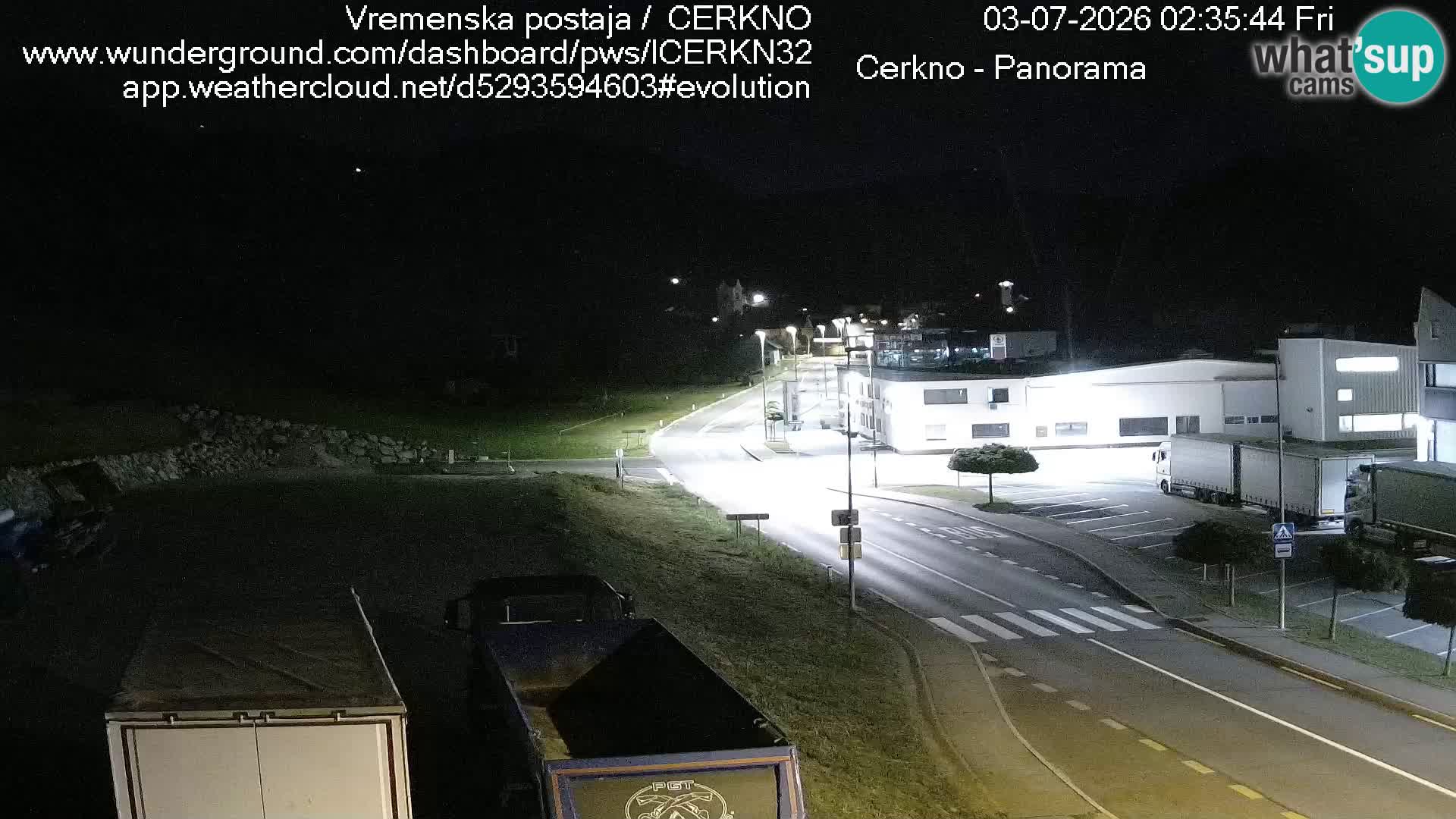 Cerkno city entrance Live Webcam