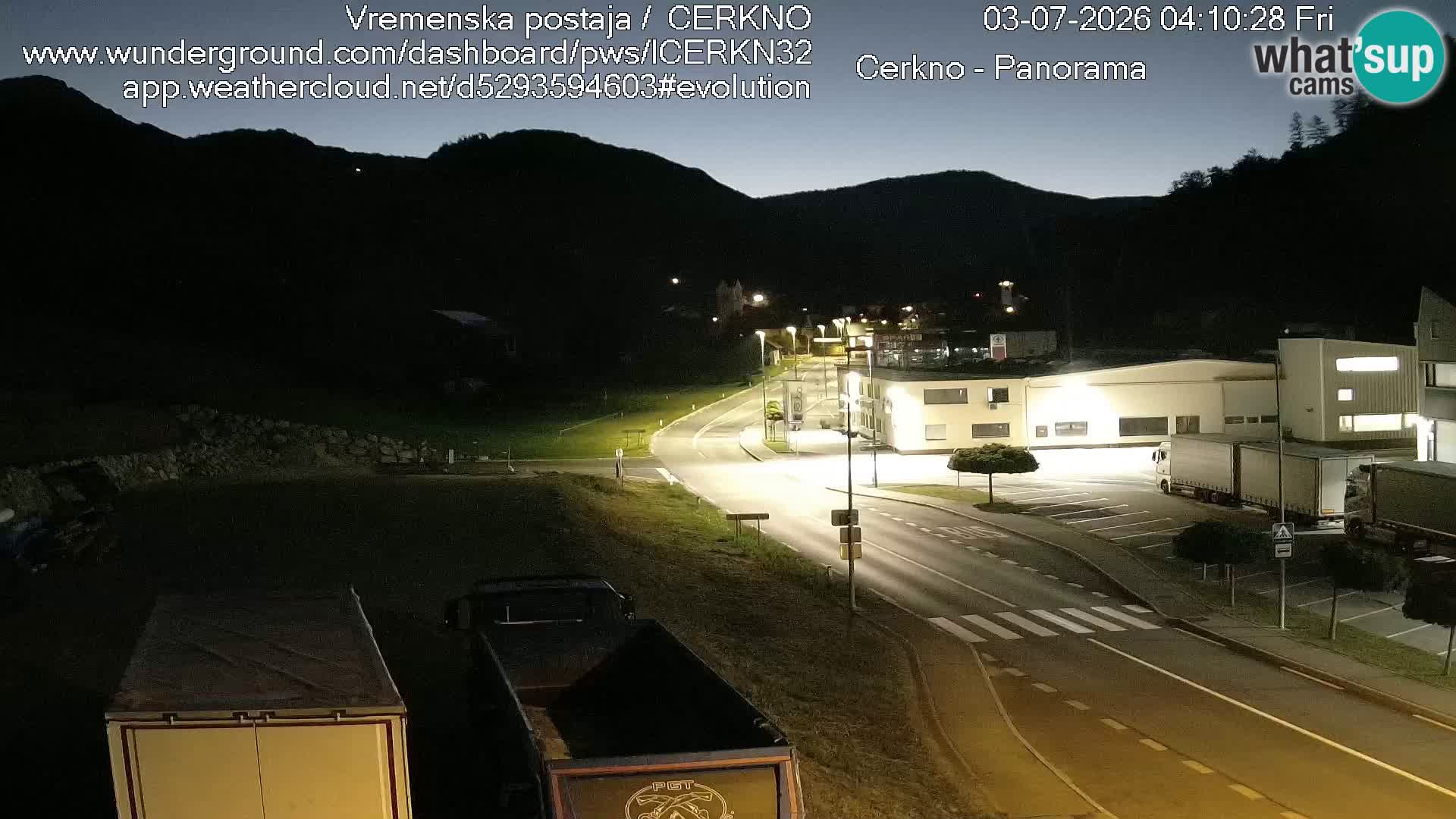 Cerkno city entrance Live Webcam