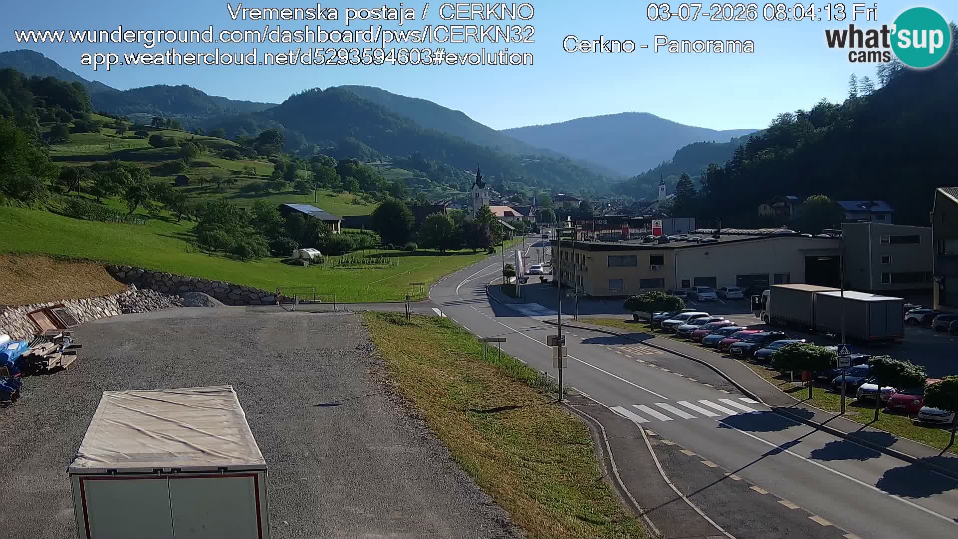 Cerkno city entrance Live Webcam