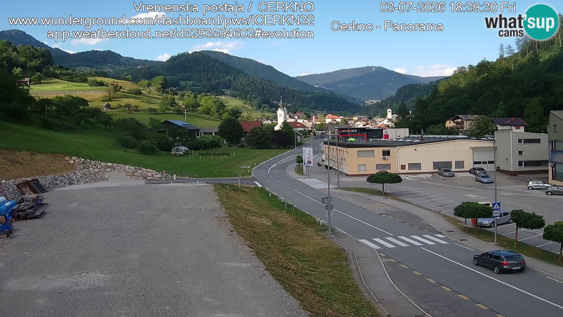 Cerkno ulaz u grad – Kamera uživo