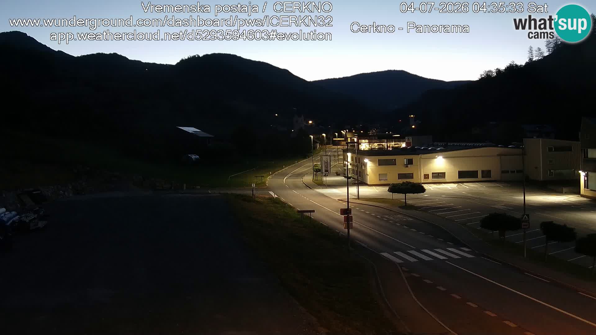Cerkno city entrance Live Webcam