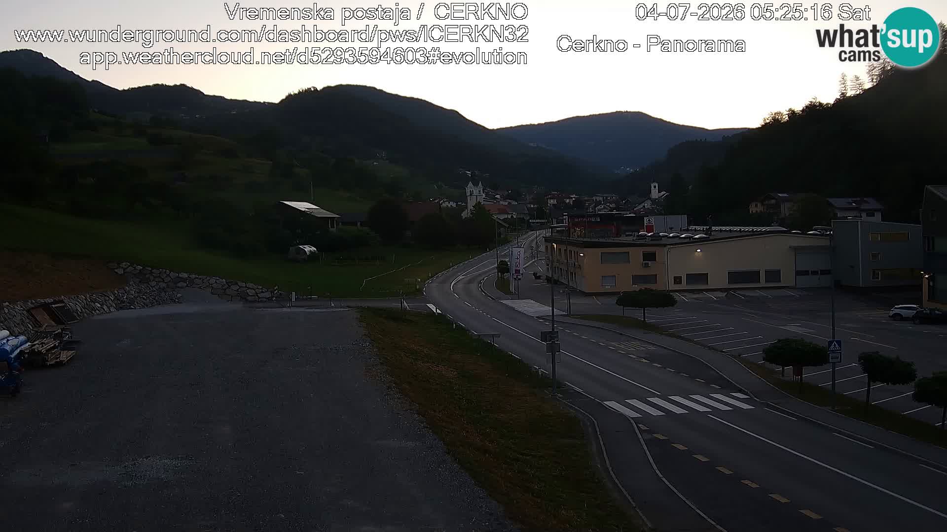 Cerkno city entrance Live Webcam