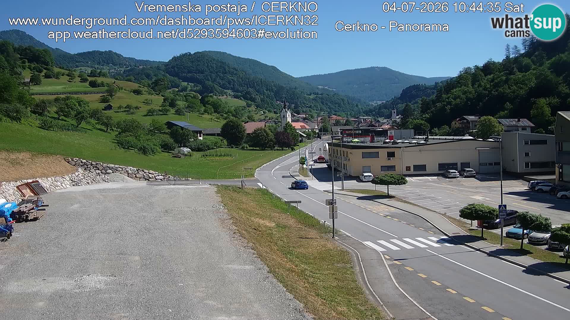 Cerkno entrada a la ciudad Webcam en vivo