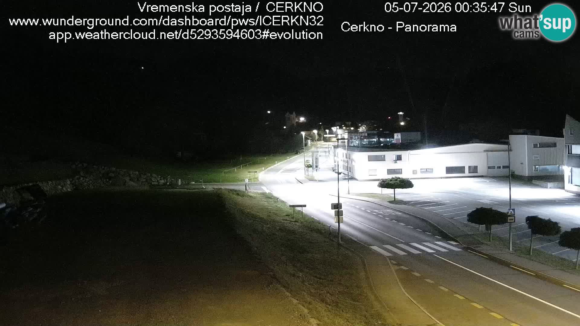 Cerkno city entrance Live Webcam