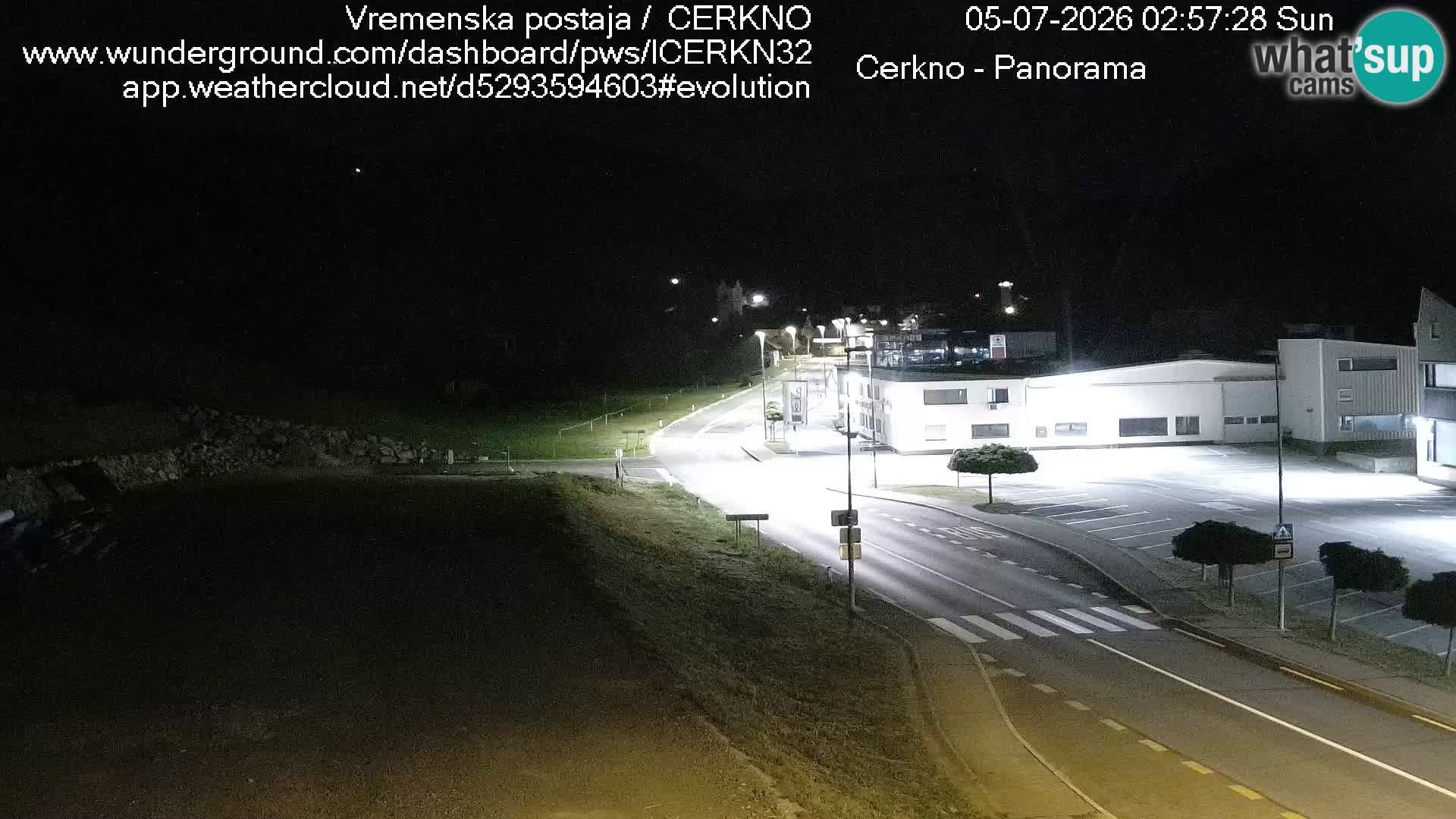 Cerkno city entrance Live Webcam