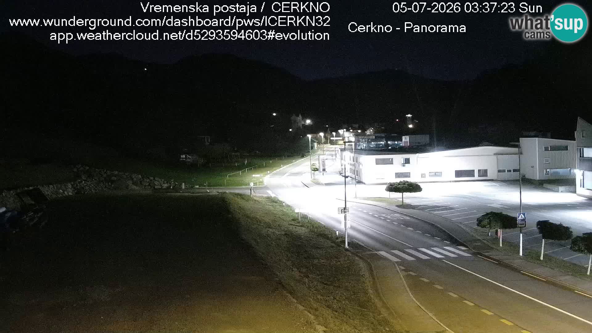 Webcam en direct – Entrée de la ville de Cerkno