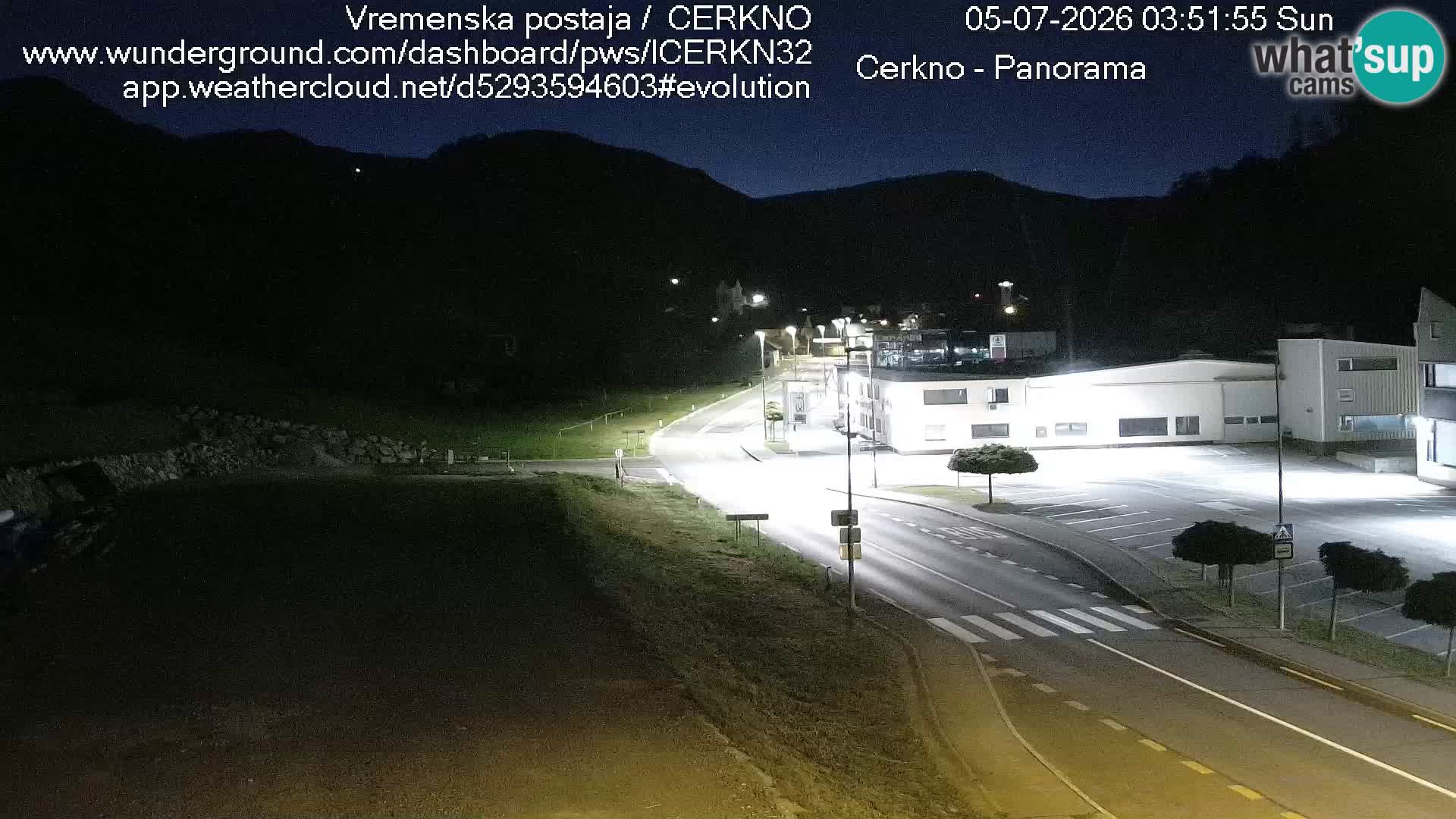 Cerkno city entrance Live Webcam