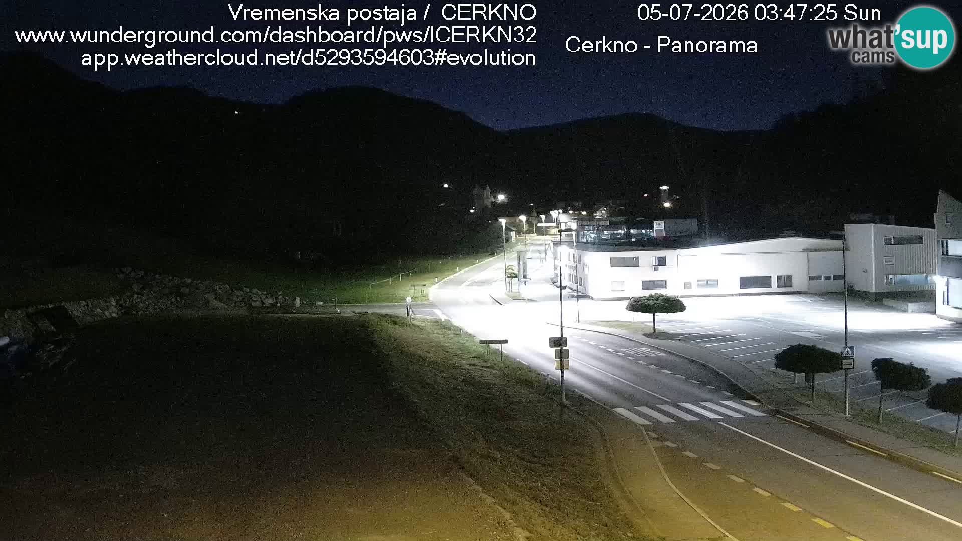 Cerkno city entrance Live Webcam