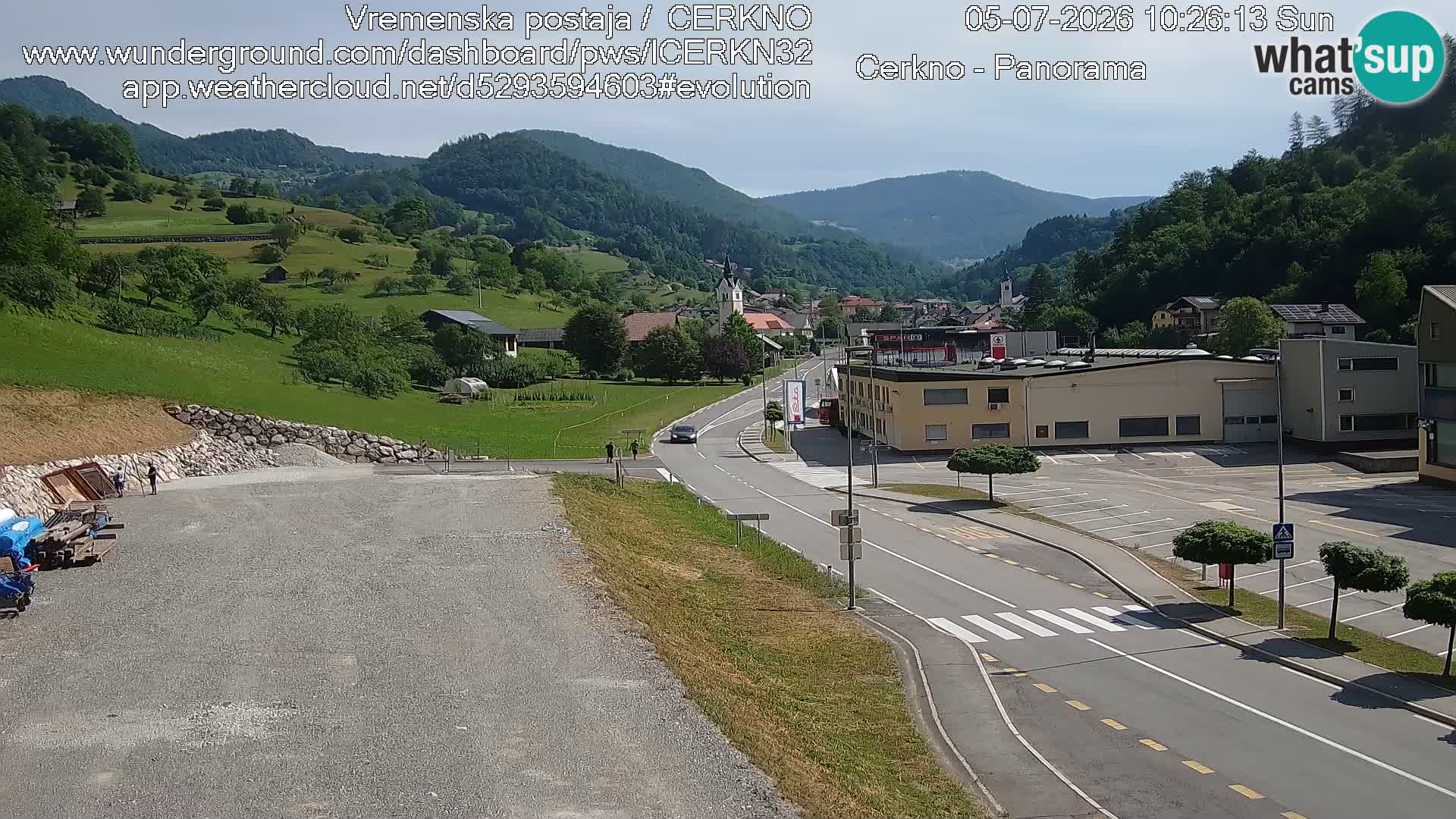 Cerkno ulaz u grad – Kamera uživo
