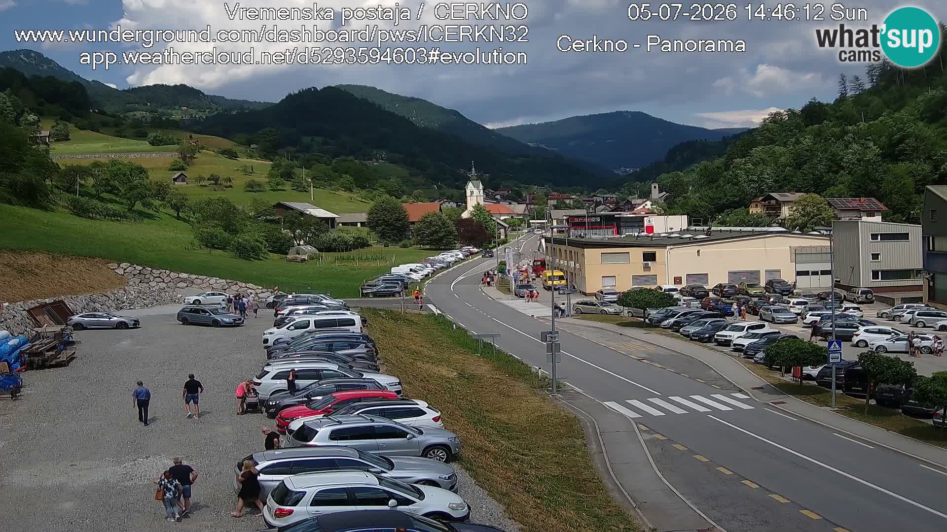 Cerkno entrada a la ciudad Webcam en vivo