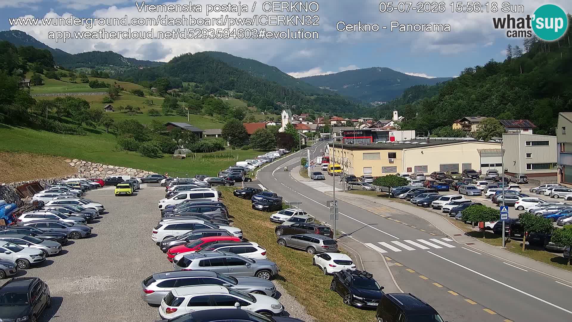 Cerkno entrada a la ciudad Webcam en vivo