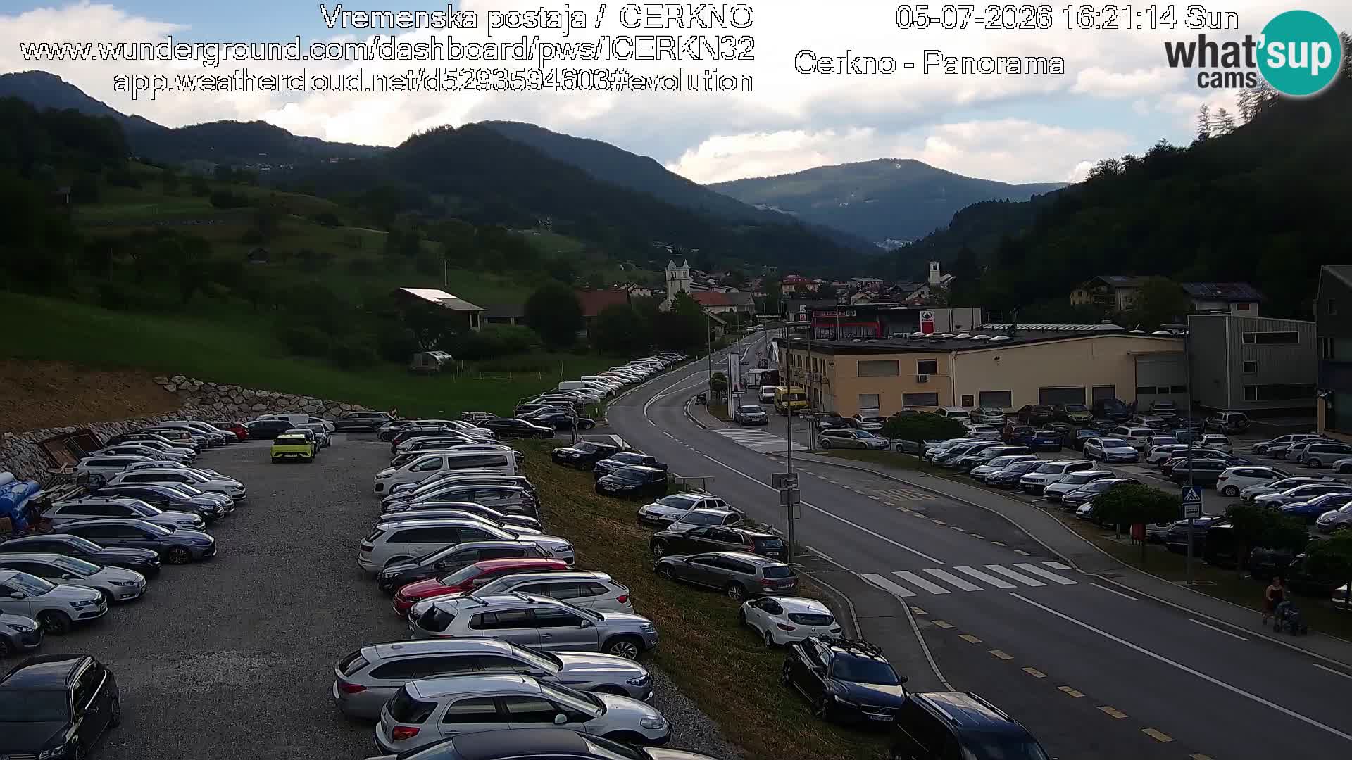 Cerkno city entrance Live Webcam