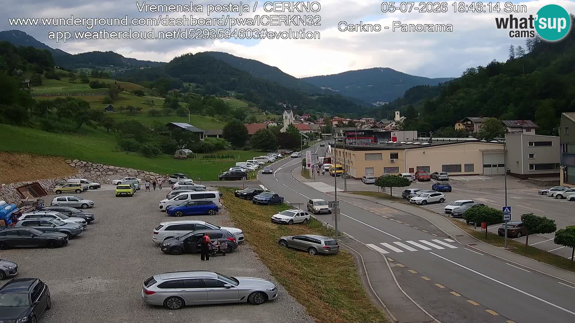 Cerkno entrada a la ciudad Webcam en vivo