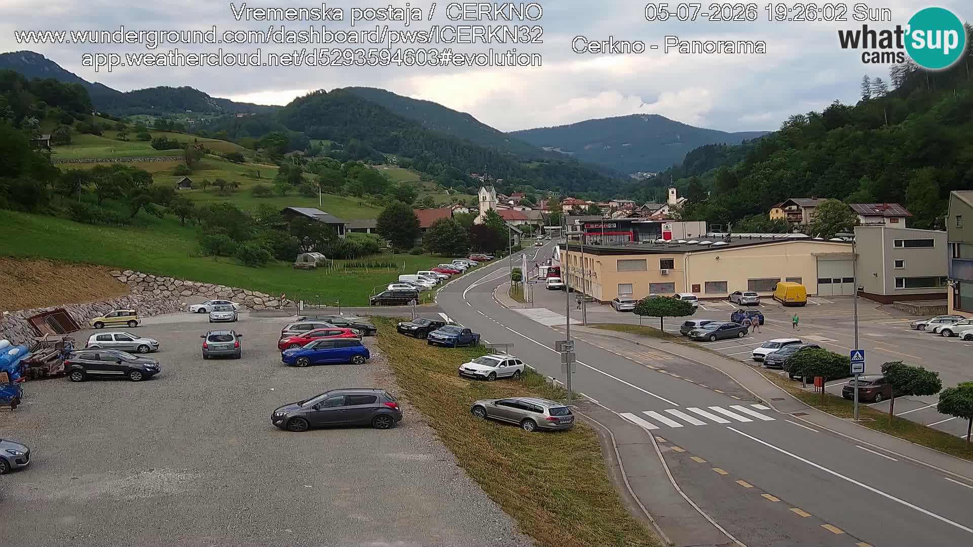 Cerkno city entrance Live Webcam