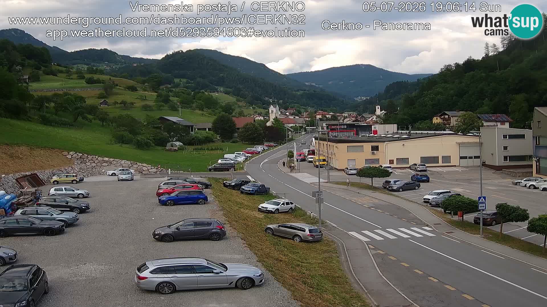 Cerkno entrada a la ciudad Webcam en vivo