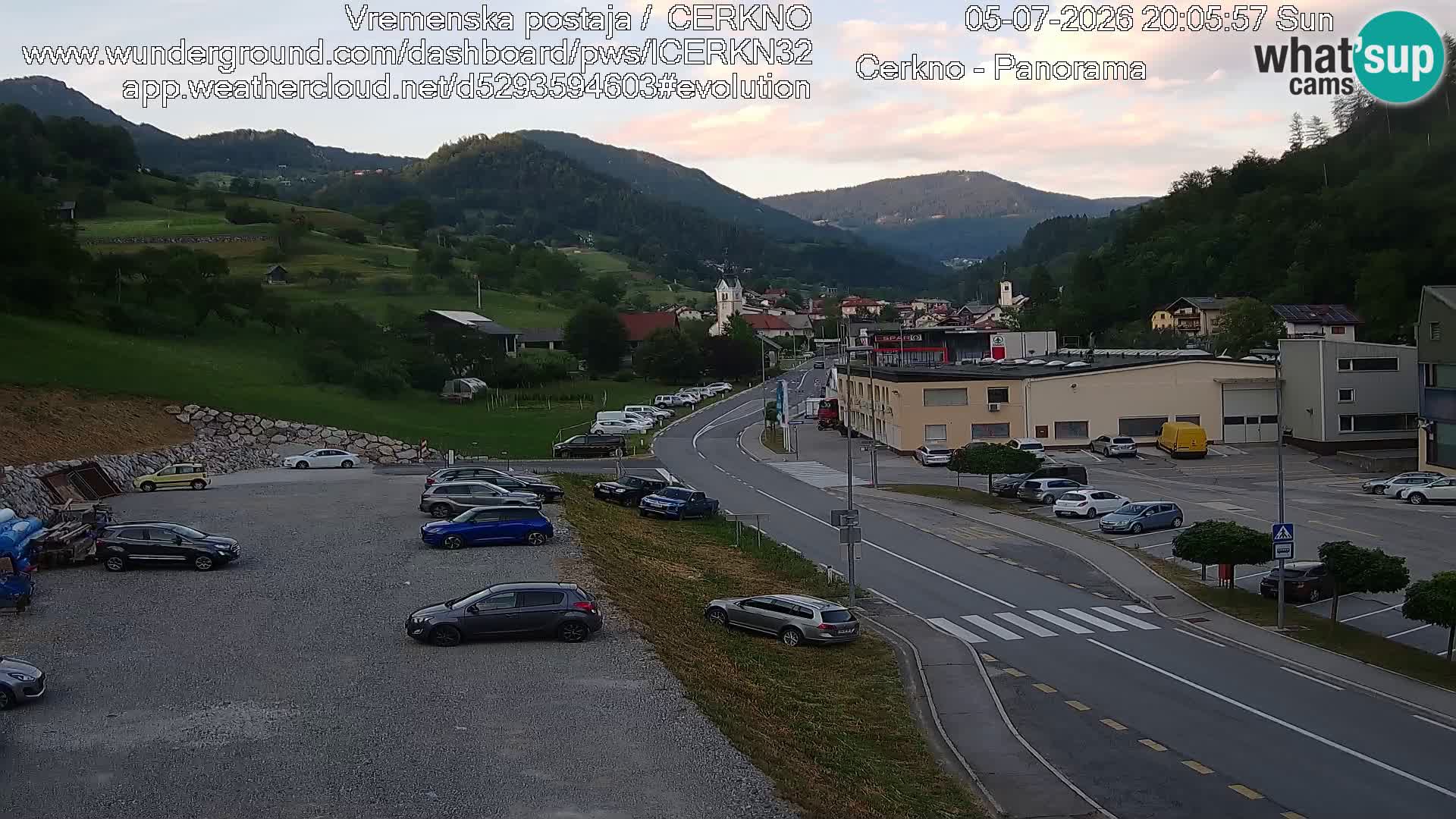 Cerkno city entrance Live Webcam