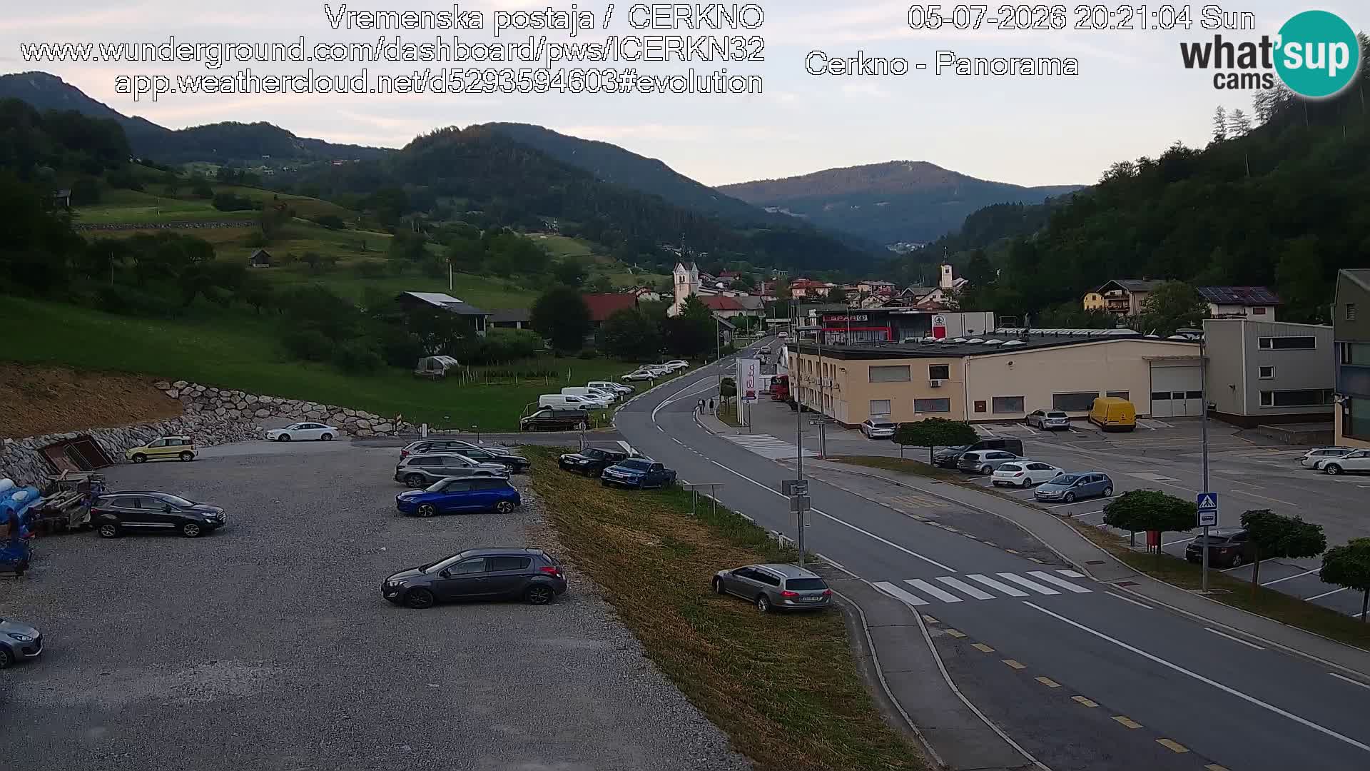 Cerkno entrada a la ciudad Webcam en vivo