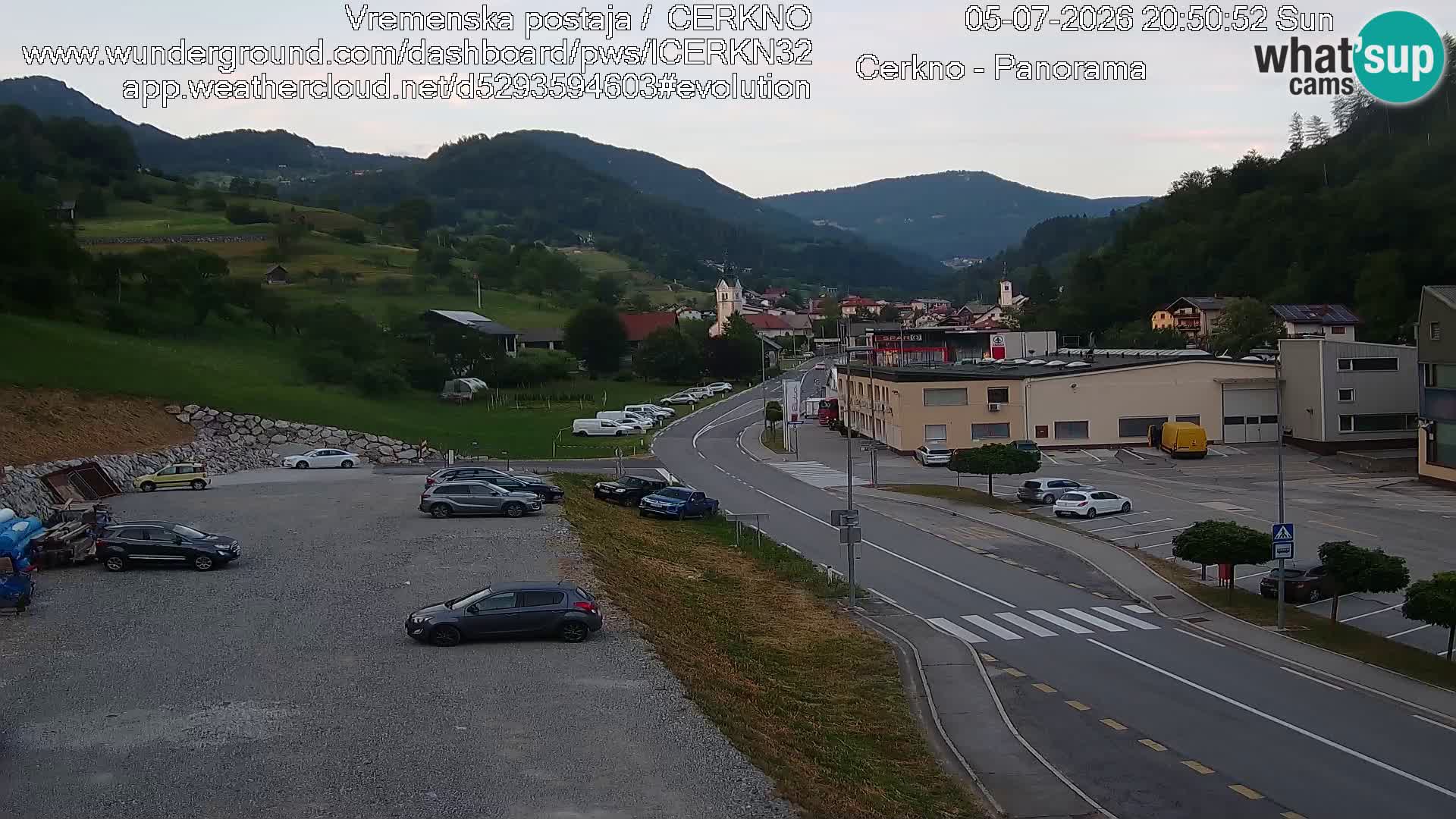 Cerkno entrada a la ciudad Webcam en vivo