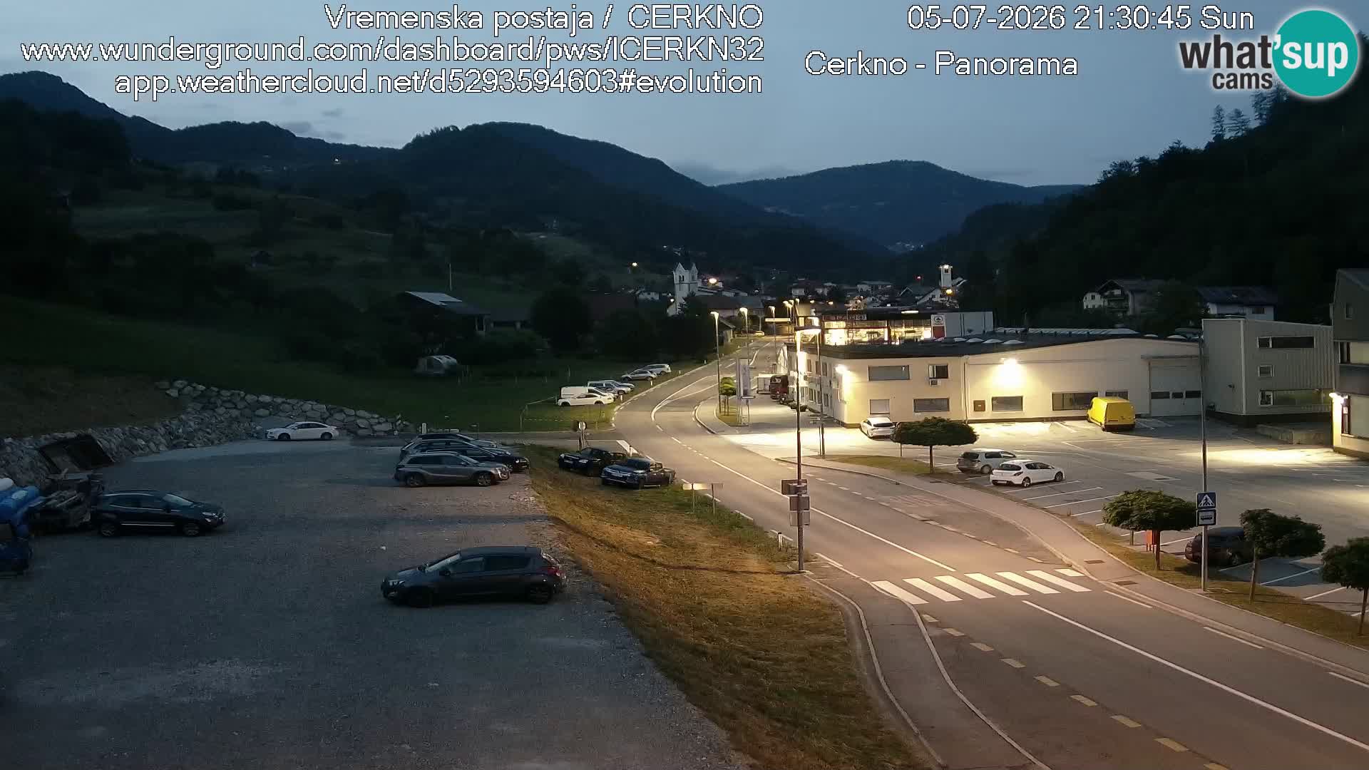 Webcam en direct – Entrée de la ville de Cerkno