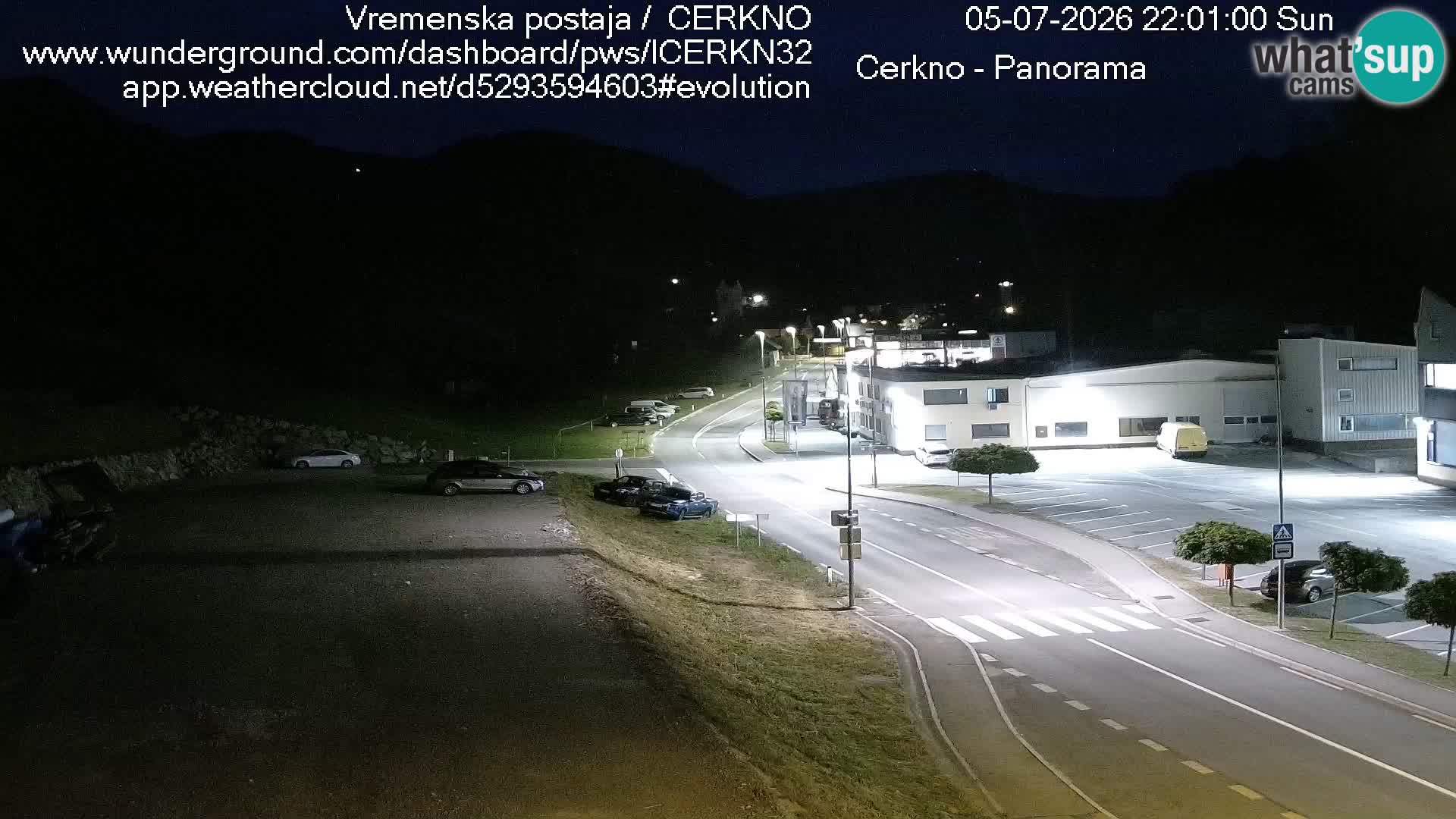 Webcam en direct – Entrée de la ville de Cerkno