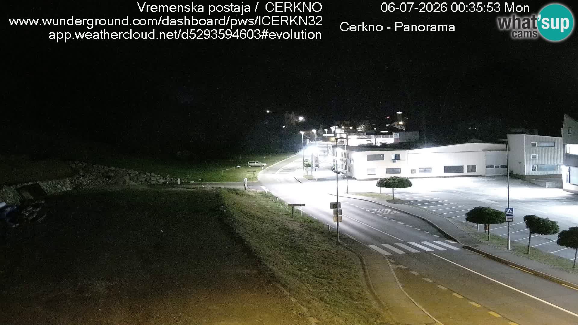 Cerkno entrada a la ciudad Webcam en vivo