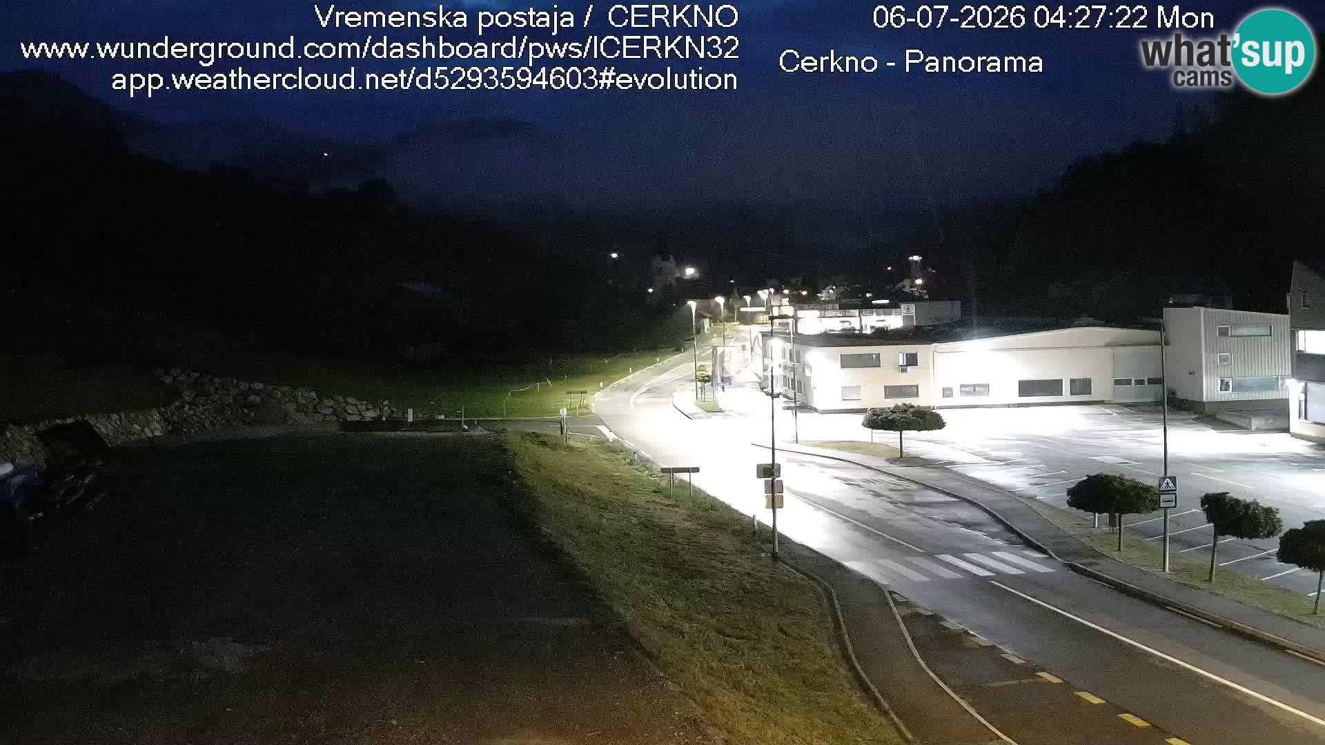 Cerkno city entrance Live Webcam