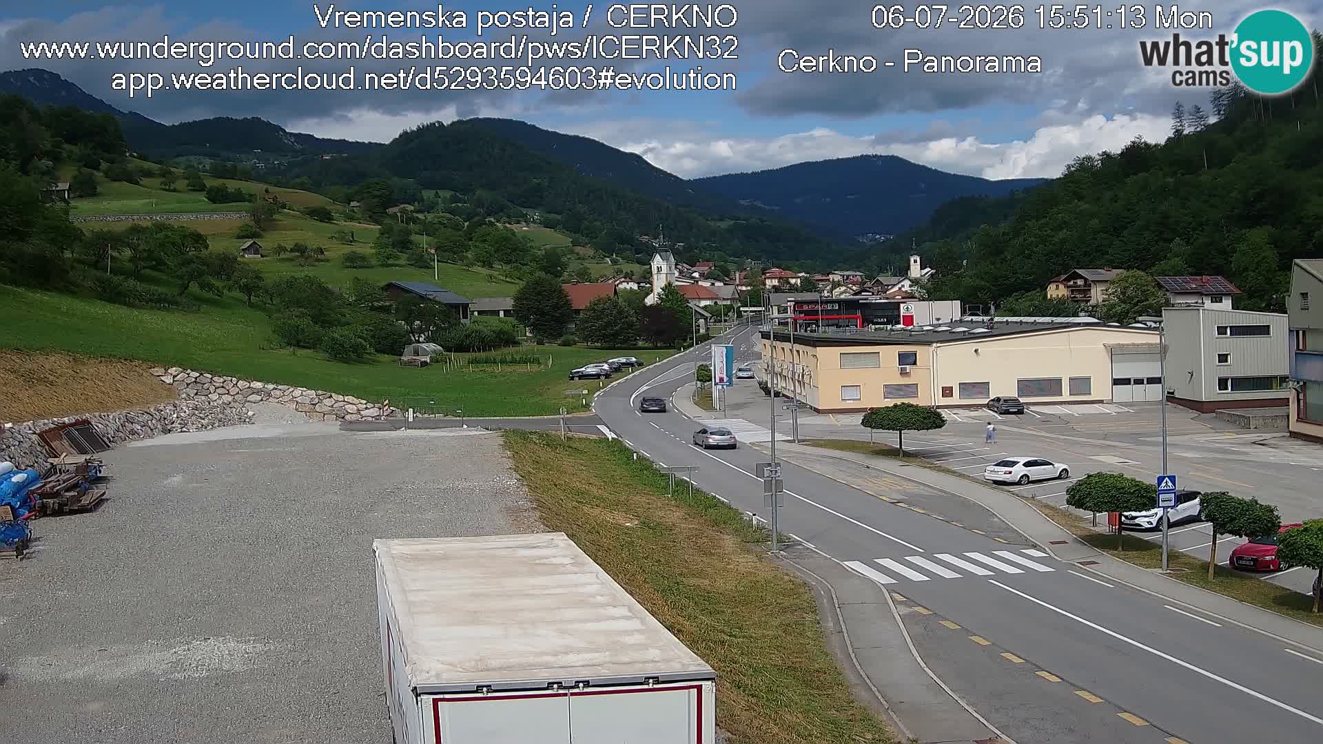 Cerkno ulaz u grad – Kamera uživo