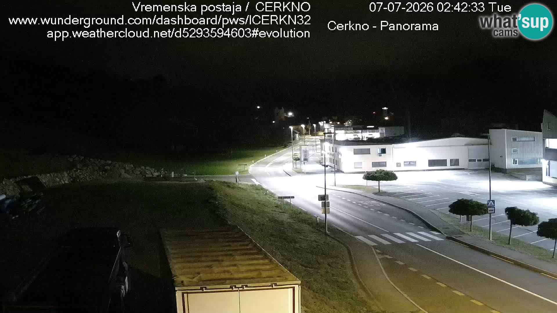 Cerkno city entrance Live Webcam